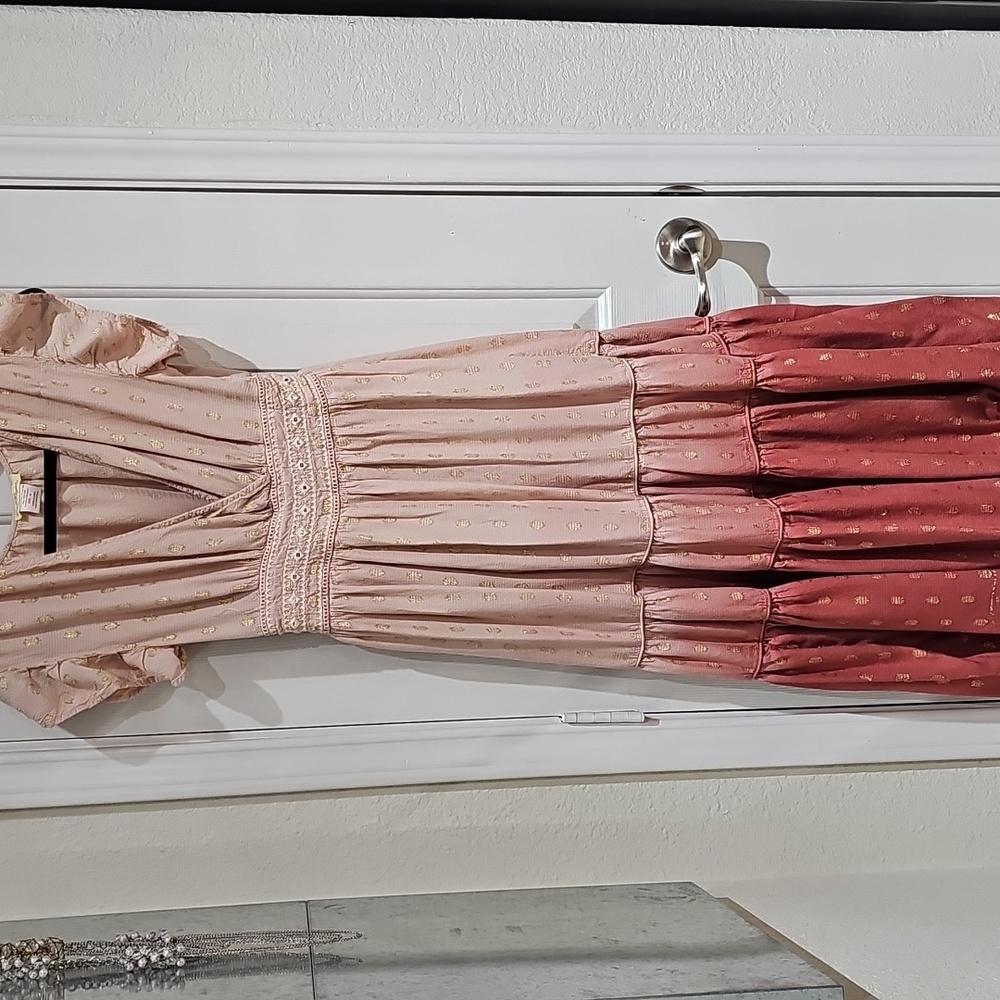 Sweet Magnolia Boho Ombré Maxi Dress Size M